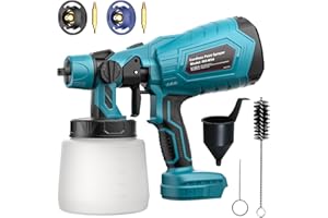 GGIKING Kabelloser Farbsprühsystem für makita 18V Akku (ohne Akku), AKKU-Farbsprüher für Zäune und Terrassendielen, Sprühpistole, Handfarbsprüher für Zuhause DIY Malerei, 3 Sprühmuster & 1000mL Tank