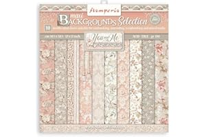Stamperia International Stamperia - Blocco per scrapbooking, motivo: You and Me, colore: bianco