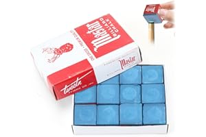 ihohi Snooker Chalk, 12 Pieces No-Slip Rubbing Pool Cue Chalk Uk Brand Snooker Cue Tip Accessories for Home Bars Tournaments Games Billiard Table Gifts