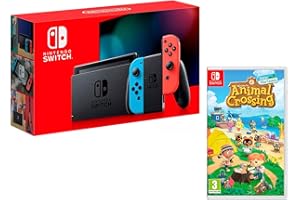 Nintendo Switch Rouge/Bleu Néon 32Go [nouveau modèle] + Animal Crossing: New Horizons