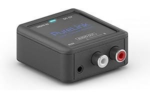 PureLink® HDMI eARC Analog-Audio-Wandler, Cinch- und AUX-Ausgänge, ermöglicht den HDMI 2.1 eARC-Anschluss neuer TV-Geräte mit älteren Hifi-Anlagen und AVRs