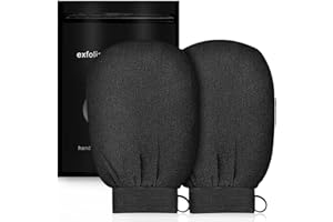 ANWEIXUE 2 Pcs Premium Exfoliating Gloves, SPA Body Scrub Mitts, Dual-Sided Gentle Clean Exfoliation Mitt, Viscose Fibre for Effective Cleansing Without Skin Irritation