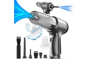 DkevEu 20000Kpa Aspirador de Mano,4 in 1 Multifunción Aspiradora de Mano Sin Cable,Aspirador Mano Potente 6000mAh,Filtro Lavable, Aspiradora de Coche Inalámbrica para Coche,Hogar,Oficina