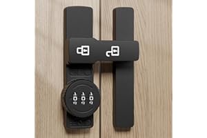 Aresvrgo Serratura Porta Scorrevole,180° Chiavistello per Porta in Legno Lega di Zinco Catenaccio Porta Catenaccio con Viti E Colla,Adatto a Cucina, Bagno, Camera da Letto