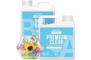 JANCHUN 72oz Clear Epoxy Resin Kit High Gloss Casting and Coating Bubbles Free Art Resin for River Table Tops, Jewelry Making Projects, DIY Crafts, Tumblers, Molds, Art Painting