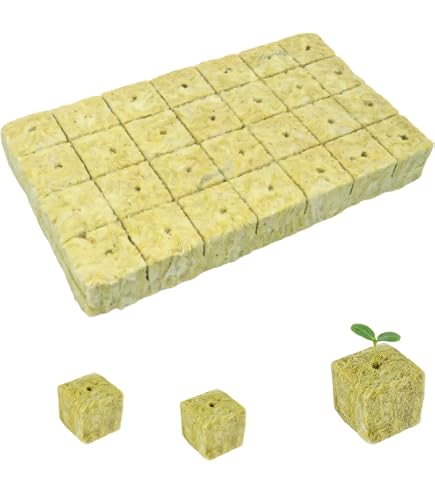 Mothinessto Cubes de laine de roche pour la culture hydroponique Lot de