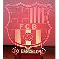ALTHIQAH 3D Lamp ILLUSION LED Night Light with USB Powered Touch Control and Remote Control, 14 Lights, Football Team Barcelona