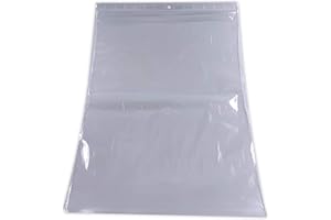 UNIVERS GRAPHIQUE 100 sachets à fermeture zip format 350 x 450 mm 35x45 cm pochette zip qualité alimentaire aux normes plastique CEE 50 microns sachet congélation prélèvement solide recyclable avec trou de suspension