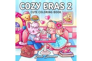 Cozy Eras 2: Cute Coloring Book for Adults and Teens with Charming Characters and Easy-to-Color Nostalgic Scenes for Relaxation