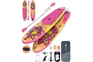 BAX ASTRONAVE Tavola da surf gonfiabile SUP completa paddleboard accessori pompa a mano pagaia regolabile borsa impermeabile