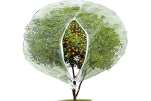 schleuder Insect Bird Barrier Netting Mesh with Zipper,Garden Bug Netting Plant Cover for Protect Plant Fruits Flower from Insect Bird Eating (72 x 72 Inch)