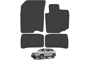 CAR MAT CO Car Mats for Suzuki Vitara (2016+) Tailored Fit Rubber Floor Mat Set Accessory Black Custom Fitted 4 Pieces - Anti-Slip Backing, Heavy Duty & Waterproof