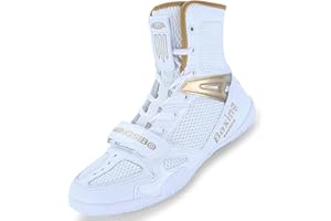 MINGSIBO Zapatos de Boxeo para Hombre, Zapatos de Lucha Libre, Boxeadores, Transpirables, Boxeo, Artes Marciales, atléticos, Fitness, Culturismo