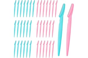 EULERYOO 40 Piezas Rasuradoras de Cejas, Maquinillas de Cejas, Eyebrow Razor, Kit Raspador Pelo Cejas Maquinilla Afeitar, Cuchilla Facial Mujer, para Hombres y Mujeres Removedores Vello Facial Exfoliante