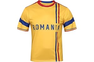 ENJMEIAO 2024 Europapokal T Shirt Fußball Fans Sport Casual Nationalflaggendruck Rundhals Kurzarm Herren Damen America's Cup Schnelltrocknend Atmungsaktiv Jersey