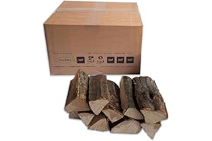 BEST FOR HOME Bois de chauffage en chêne 100 % chêne, 33 cm, prêt pour cuisinière, cheminée, brasero, feu de camp, bois de chauffage, bois de cheminée, bois de barbecue (300 kg) (30 kg)