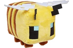 Mattel Minecraft Peluche Abeille (20 cm), à partir de matériaux haut de gamme, à collectionner, Jouet Enfant, Dès 3 ans, HBN41