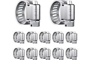 12 Stück Schlauchschellen Set, HOLMOL 6-12mm Schlauchschellen Edelstahl Schellen Sortiment, A2 Edelstahl Schlauchklemme, Einstellbare Schraubschellen für Pool, Garten, Wasser Rohr