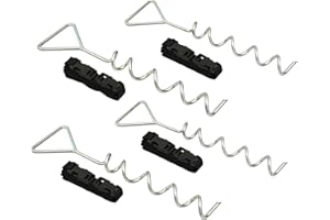 Ultrasport Ground Anchor, With Cutting Discs, Ground Anchoring Kit For Trampolines, Garden Sheds And More, 4 Galvanized Steel Screws, Adjustable Safety Belts Approx. 190 cm