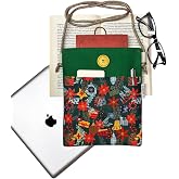 Askılı Kitap/Tablet/Ebook &Ccedil;antası &ndash; Kılıfı (Turuncu - Kırmız - Yeşil &Ccedil;i&ccedil;ekler)