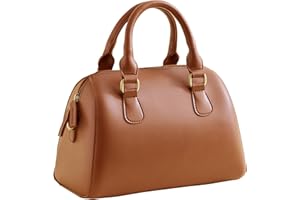 SUNLIGHT LEAVES Vintage Vegan Leather Boston Bag for Women