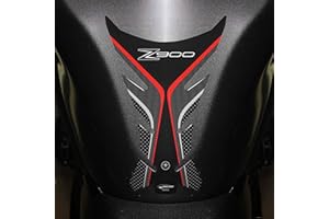 ‎LABELBIKE labelbike - 3D Aufkleber Motorrad Tankpad Schutz und Dekoration aus Harz kompatibel mit KAWASAKI Z900 - Farbe Carbon Rot