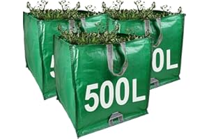 SACKMAKER Garden Waste Bags - 500 Litre - 1 to 10 Sacks - PREMIUM GRADE - Industrial Fabric and Handles - Heavy Duty Garden/Green Waste Sacks (3)