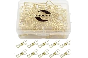 Zoohot paquet de 25 or petit clips métalliques - polyvalent clips utilitaires