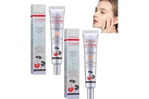 HAIYOX Korean 2PCS CC Cream Foundation Set - Colour Changing Tinted Moisturiser for Mature Skin with Light & Dark Shades