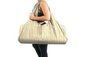 Yogiii Large Yoga Mat Bag, Large Yoga Mat Tote Sling Carrier W/Side Pocket
