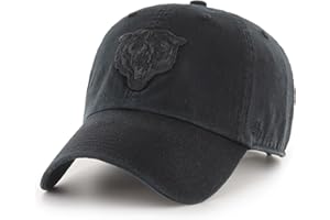 47 Chicago Bears NFL Clean Up Unisex Baseball Cap, Adjustable, Team Badge, Black