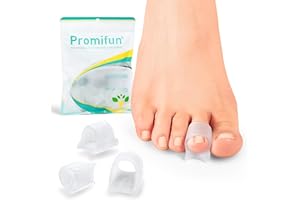 Promifun Hammer Toe Corrector for Women - Toe Straighteners for Bent Toes, Hammertoe, Crooked, Claw, Realign Bent - Toe Corrector for Men (3 Size,6 Pack,Clear)