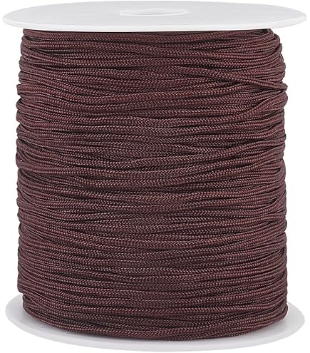 PATIKIL Cordino In Nylon Intrecciato Rosso, Diametro 1,5 Mm, Lunghezza 50 Metri, Per Braccialetti, Collane, Macramè E Progetti Fai Da Te