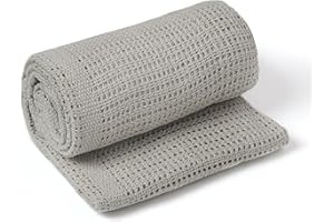 Clair de Lune-Coperta traforata per culla, colore: grigio