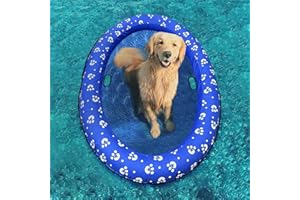 Vercico Inflatable Dog Pool Float, Floating Raft for Adult Dogs and Puppies Large Contemporary Pet Dog Cat Swimming Pool Float Ride on