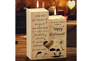 KAAYEE Retirement Gifts for Women, Heart Shaped Candle Holder Retirement Gifts for Her, Happy Retirement Presents for Teacher Friend Coworkers Nurses Colleagues (Retirement)