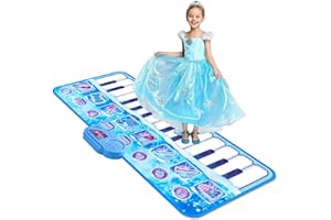 GuKKK Klaviermatte,1.6M Lange Tanzmatte 24 Tasten, Musikmatte Kinder Spielzeug Mädchen 5 Spielmodi, Keyboard Kinder Tanzmatte kinderspielzeug fur 3 4 5 6 7 8 9 10+ Jungen und Mädchen