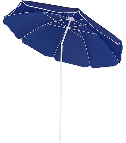 Strandschirm 180x232 Cm – Höhenverstellbar & Kippbar, UV-beständig, Polyester Terracotta Rot, Für Garten & Balkon