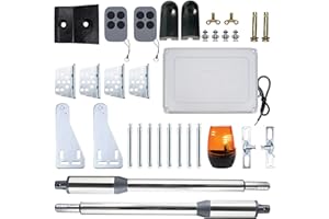 Kit de automatización puertas batientes PNI MAB300, con 2 motores de 40W, mandos a distancia y panel de control, fotocélulas y lámpara, longitud de puerta 2 x 2,5 m máx, peso de puerta 200Kg