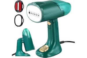 TOPEV Clothes Steamer Collapsibly, Portable Mini Travel Iron with 1500W Powerful Steam Efficient Ironing, Handheld Garment Steamer Lightweight 10s Fast Heat-up with 128ml High Capacity Water Tank,Green