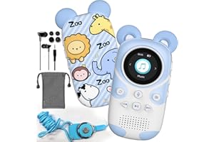 RUIZU 64GB MP3 Player Kids Bluetooth 5.3 con Altavoz para Auriculares Soporta Radio FM, Despertador, grabación con un botón, función cronómetro