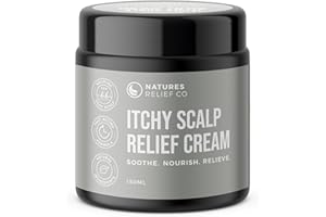 NATURES RELIEF CO Natural Itchy Scalp Relief Cream - Fast Soothing Formula with Sunflower, Tea Tree & Thyme Oils | 150ml | Non-Greasy, Quick Absorption | Long-Lasting Comfort & Scalp