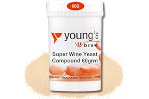 COSY TREAT CLUB Youngs Super Wine Yeast Compound 60g, Home Brew Wine Yeast for High Alcohol, 10 Gallon (50L), Fast Fermentation for Wine and Cider
