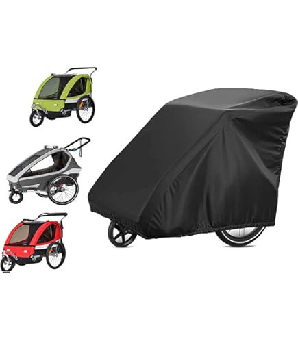 Housse De Protection Pliable Pour Remorque Vélo - Imperméable 190T, Anti-UV, Universelle - Avec Sangles Et Antivol