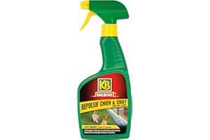 KB HOME DEFENSE REPPAL3 - Pulvérisateur Répulsif Chiens et Chats 500 ml - Action immédiate et longue durée - Jusqu'à 49 jours d'efficacité - Neutralise les marques d'odeurs - Spécial petites surfaces