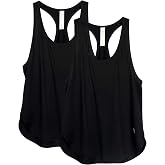 icyzone Yoga Sport Tank Top Women's Racerback Running Top Fitness Running Shirt Top