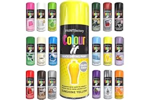 Classic Signature - 1 x All Purpose Sunshine Yellow Aerosol Spray Paint 400ml Quick Drying Spray,Fast Dry and Excellent Coverage for Metal, Wood, Plastic and More