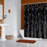 Banyo Perdesi 2x120x200 &Ccedil;ift Kanat Duş Perdesi Halka Hediyeli 6801