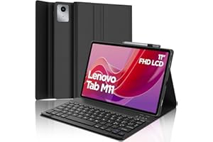 Occtingkind Cover per Lenovo Tab M11 2024, Custodia con Tastiera Bluetooth Staccabile Italiana QWERTY per Lenovo Tab M11 TB330FU/TB300FC 11 Pollici, Design Leggero Portatile, USB-C, Nero