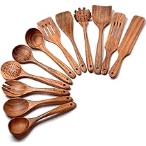 Culinavog 3-delige set houten lepels om te koken, bestaande uit